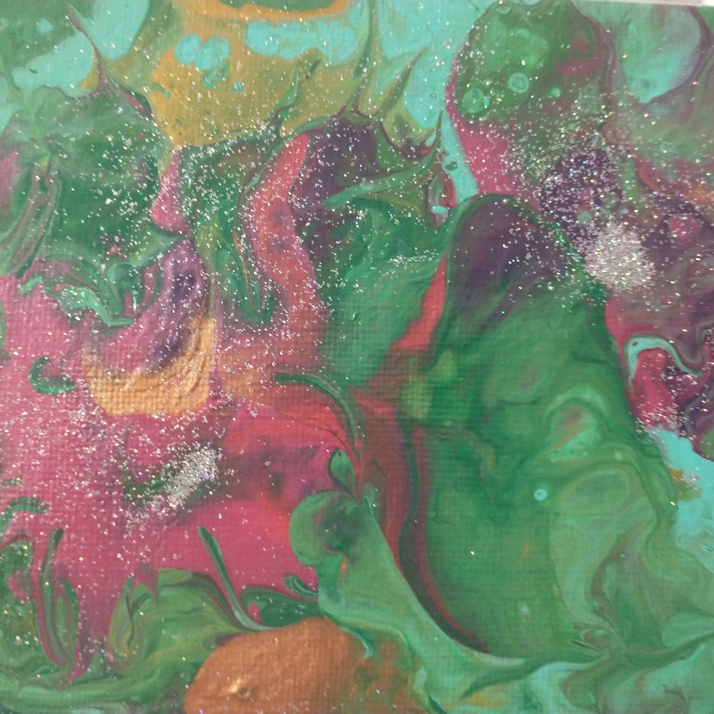 'Green Lei' DESIGNS BY SANDY, Acrylic Painting, Sealed, 9x12 - Picture 6 of 15